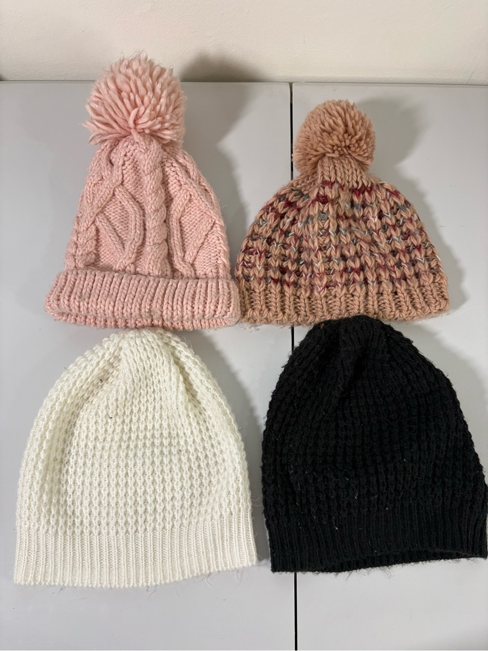 Women’s Winter Beanie Hat Bundle Lot of 4 - Flawed / Well-Loved